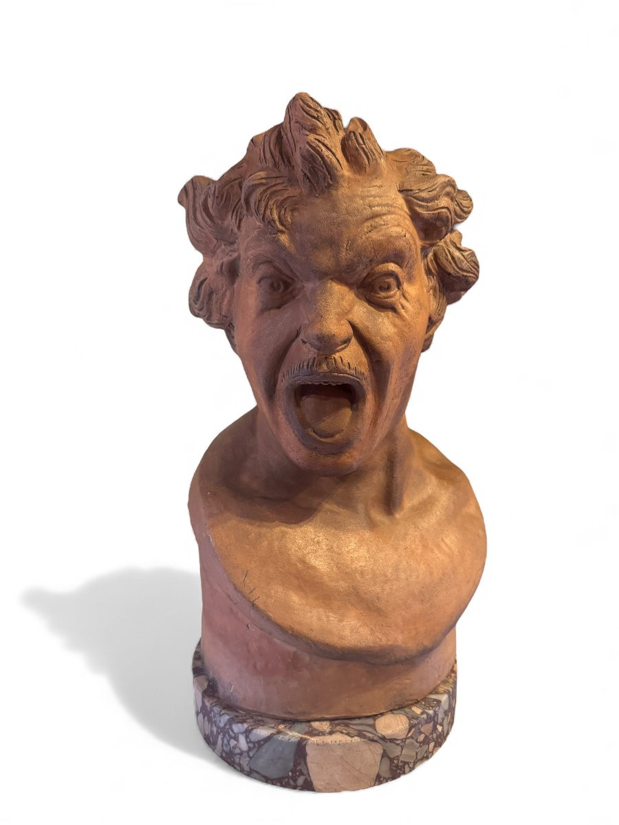 “damned Soul” Terracotta Bust - Follower Of Gian Lorenzo Bernini-photo-2