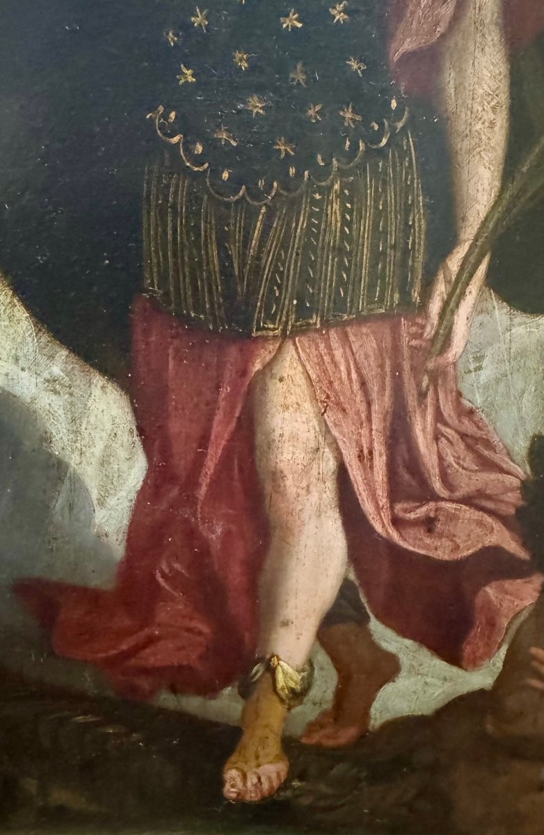 SAINT MICHEL ARCHANGE VICTORIEUX - PEINTURE SUR CUIVRE - Bernardino Cesari-photo-3