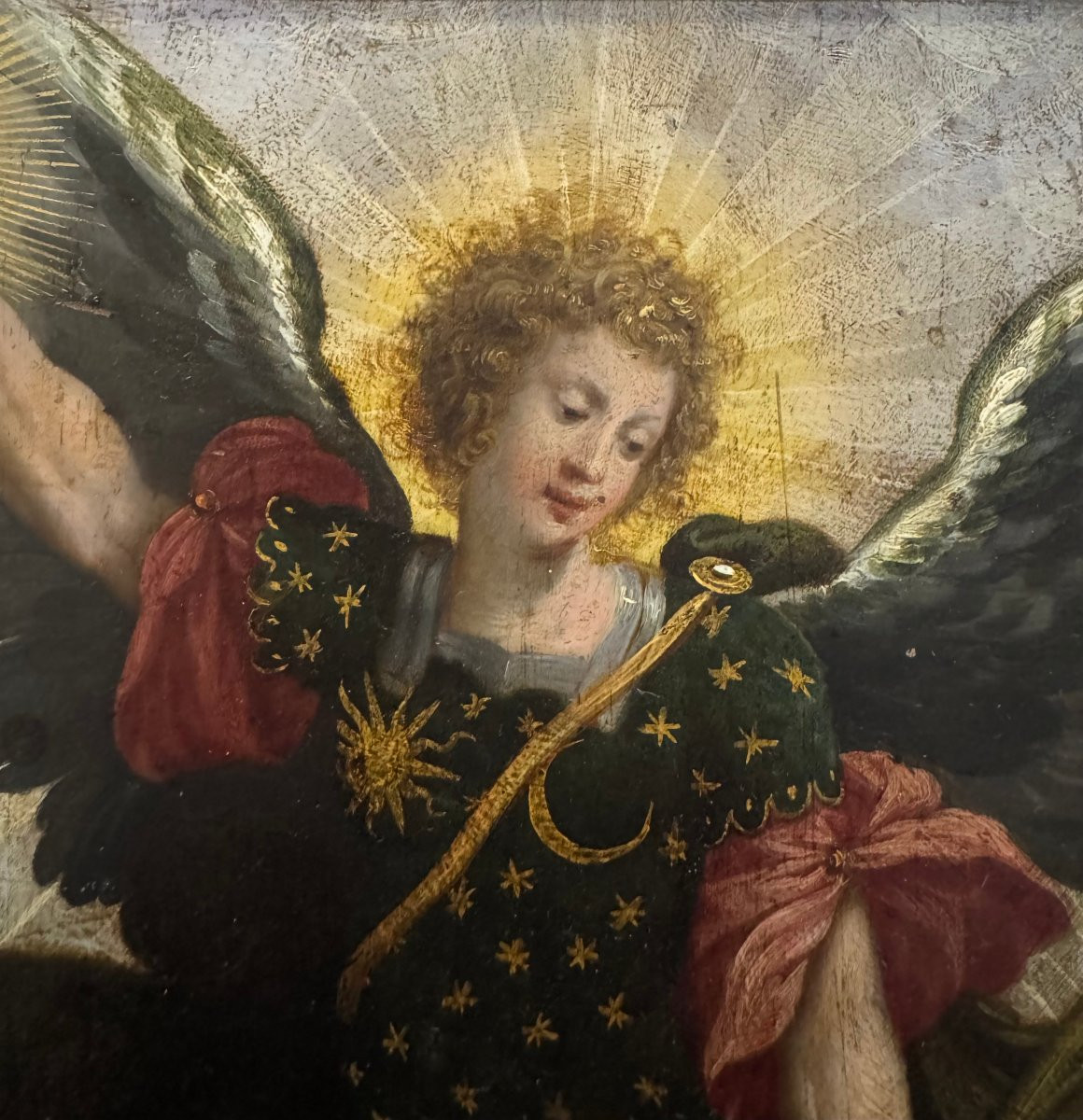 SAINT MICHEL ARCHANGE VICTORIEUX - PEINTURE SUR CUIVRE - Bernardino Cesari-photo-3