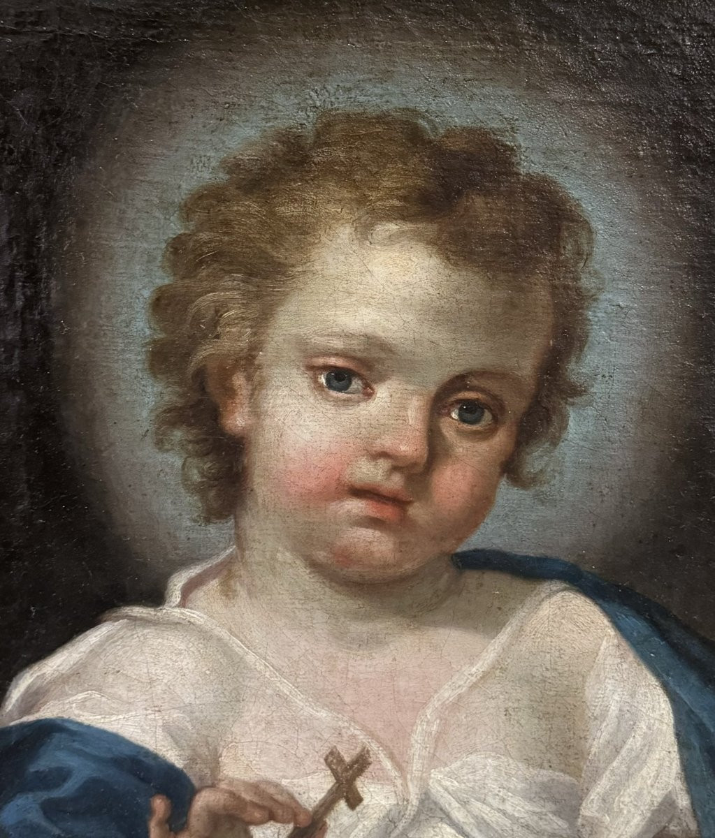 ENFANT JÉSUS ​​peint sur toile – Giuseppe Angeli-photo-2
