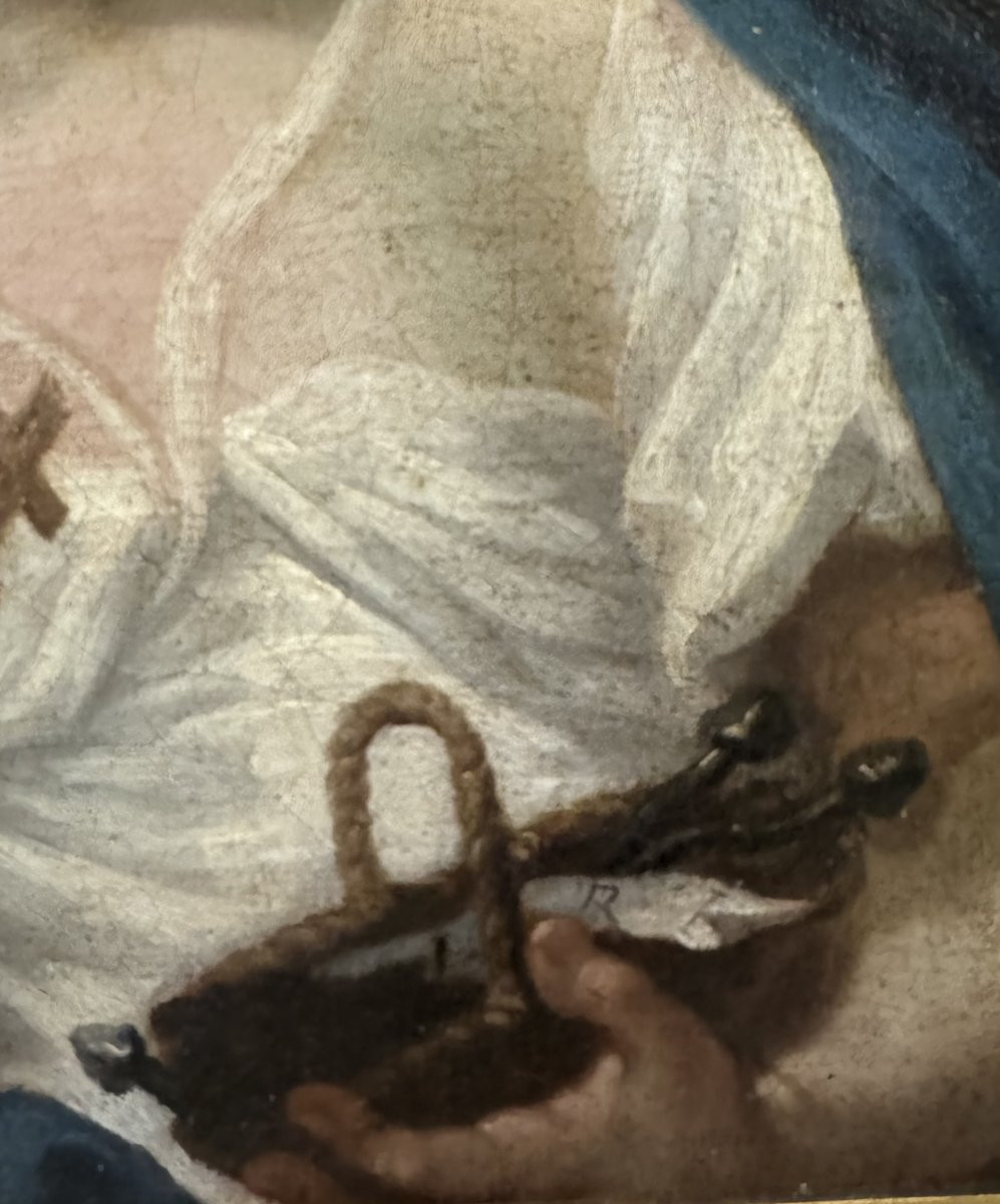 ENFANT JÉSUS ​​peint sur toile – Giuseppe Angeli-photo-2