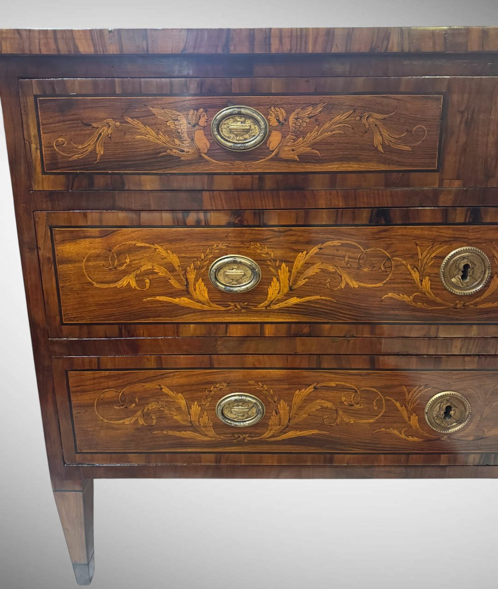 COMMODE NÉOCLASSIQUE LOUIS XVI MARQUÉE-photo-2