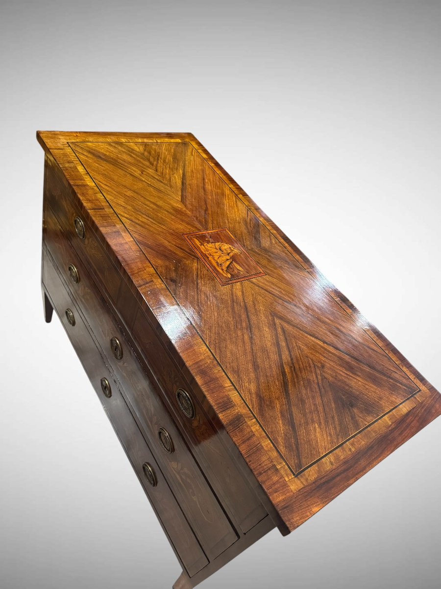 COMMODE NÉOCLASSIQUE LOUIS XVI MARQUÉE-photo-3