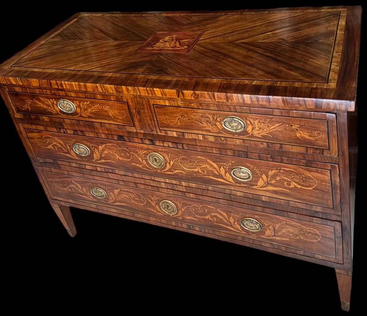 COMMODE NÉOCLASSIQUE LOUIS XVI MARQUÉE