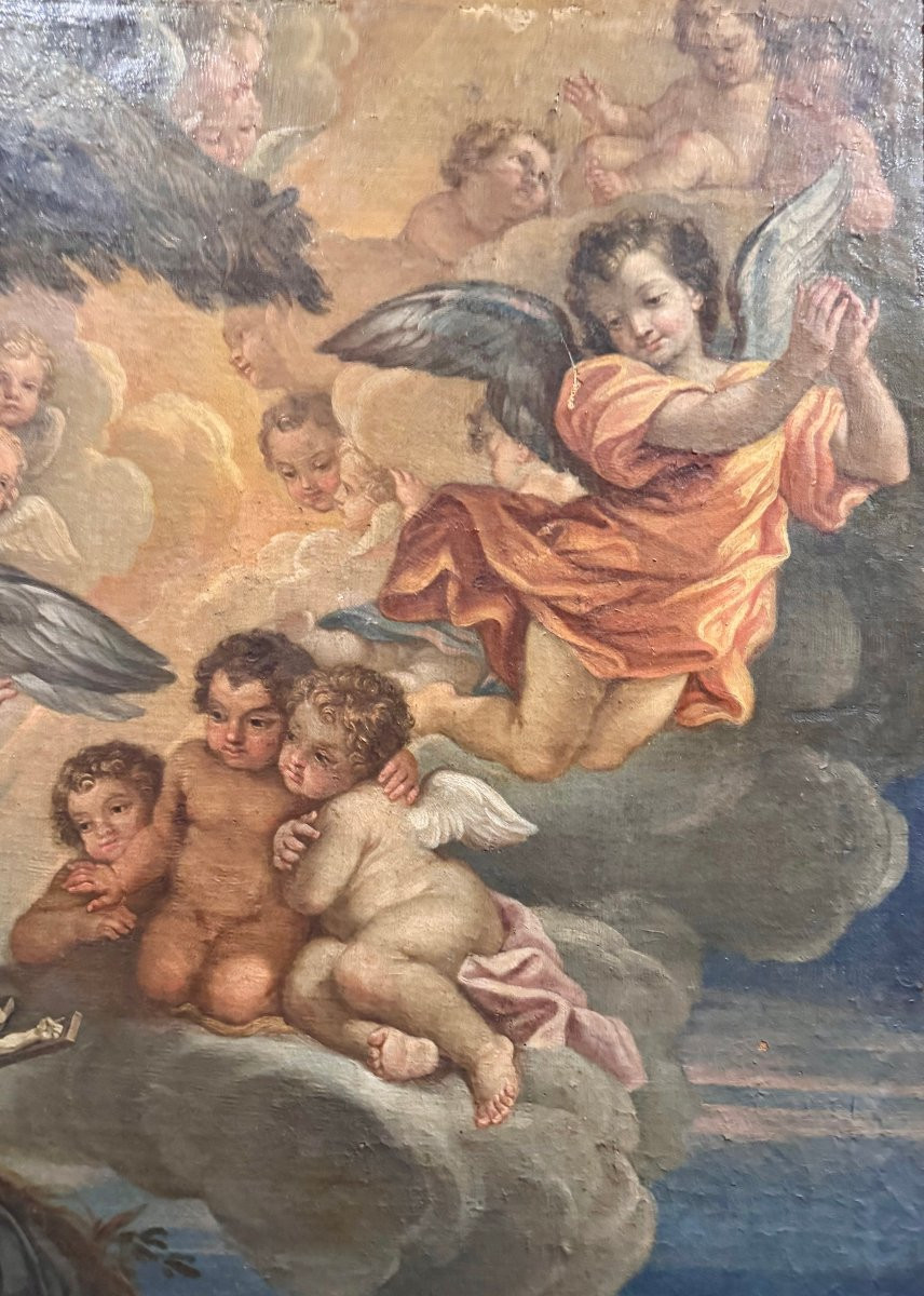 SAINT FRANÇOIS XAVIER - PEINTURE SUR TOILE, XVIIe siècle-photo-3