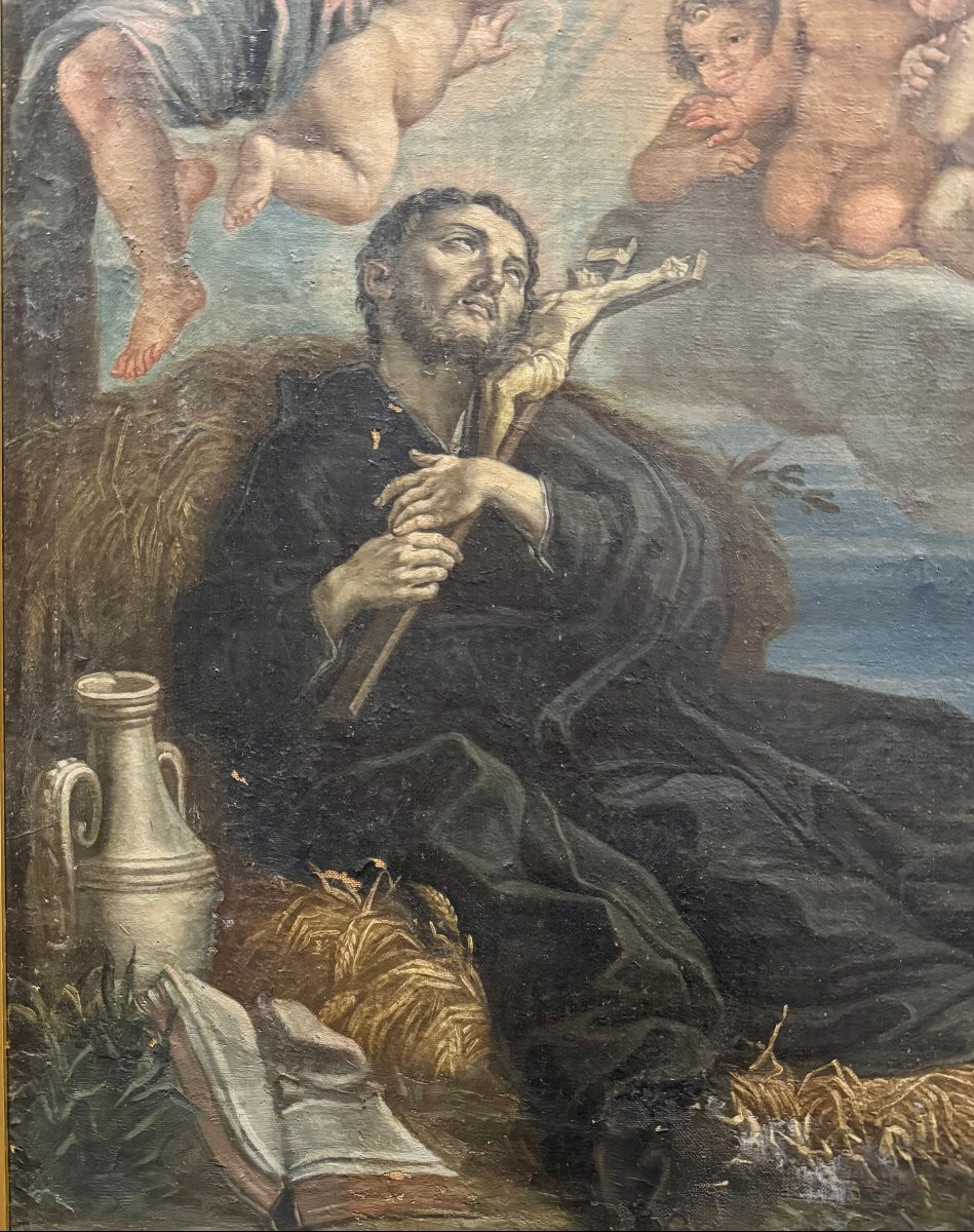 SAINT FRANÇOIS XAVIER - PEINTURE SUR TOILE, XVIIe siècle-photo-1