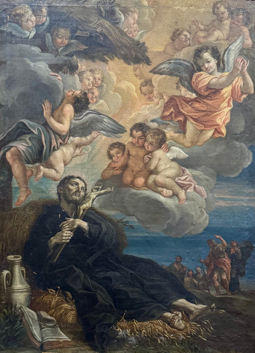 SAINT FRANÇOIS XAVIER - PEINTURE SUR TOILE, XVIIe siècle