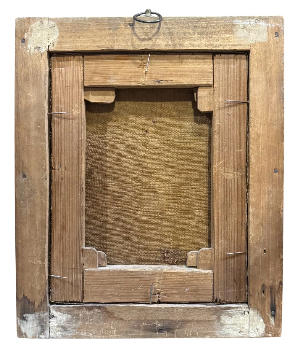 Virgin Mary In Meditation – 18th-century Canvas Painting-photo-2