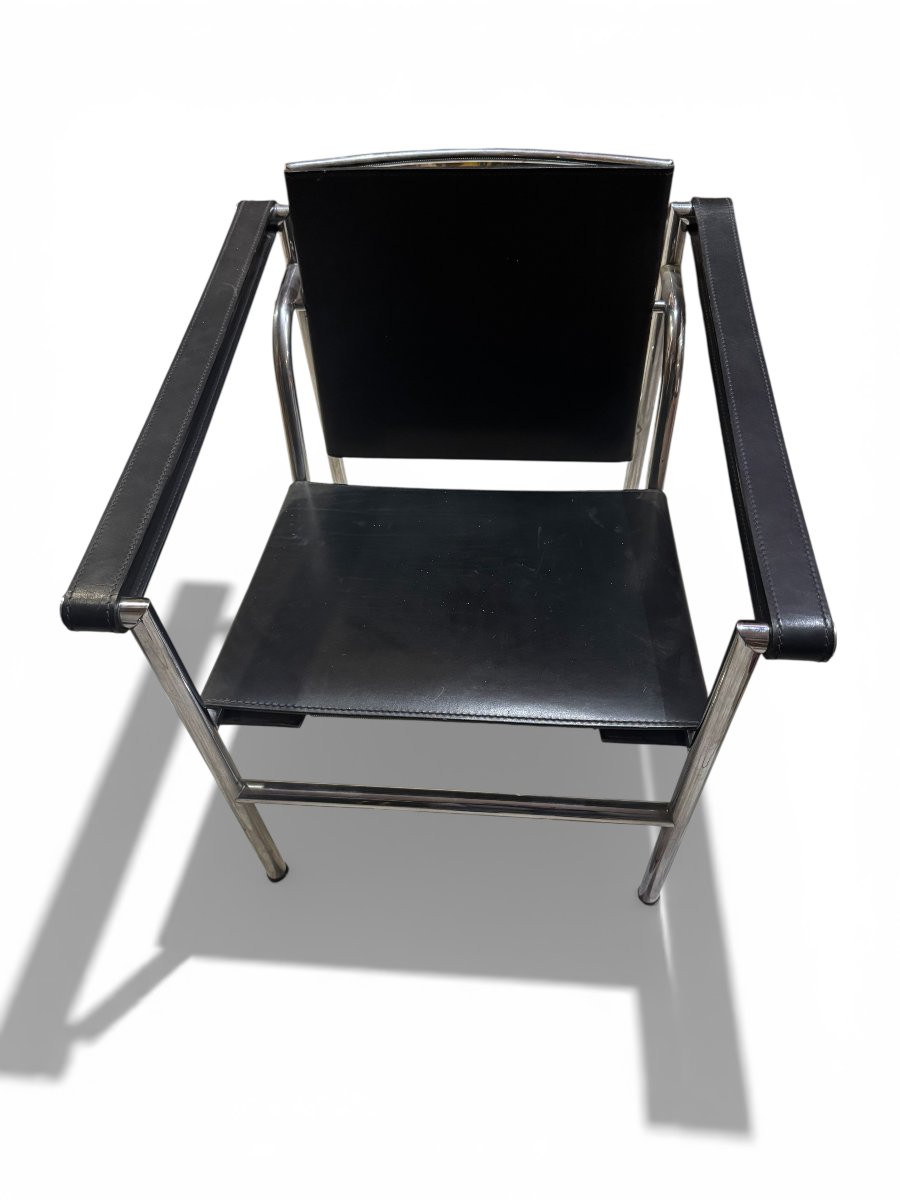 Pair Of Le Corbusier Lc1 Basculant Chairs – Vintage Modernist Design-photo-1