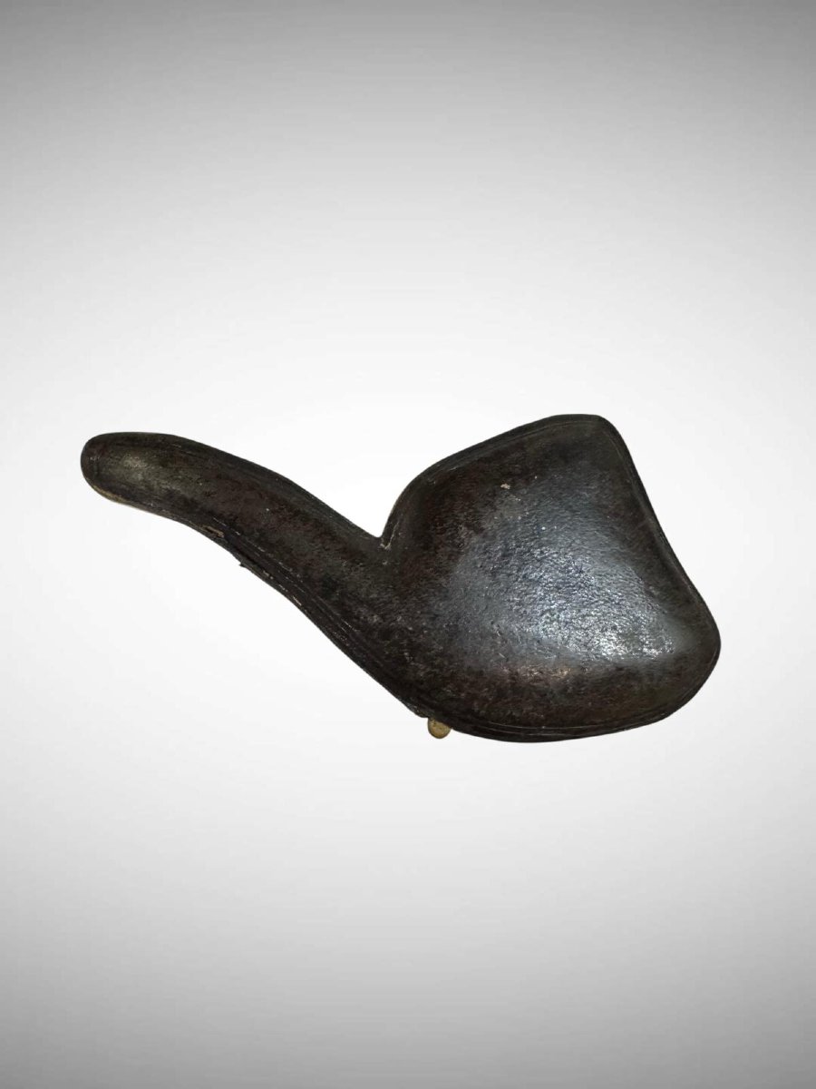 Antique Meerschaum Pipe Carved With A Pastoral Scene-photo-5