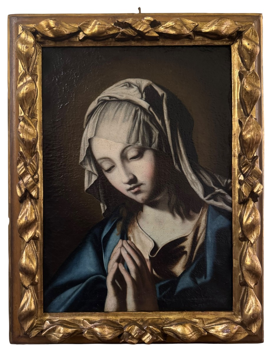 Vierge en prière, atelier/cercle de Sassoferrato – Peinture sur toile