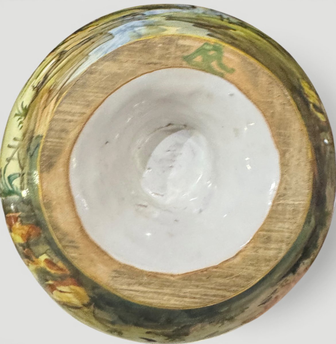 Paire de vases en céramique Minghetti « Scènes galantes et paysages », Bologne, XXe siècle-photo-1