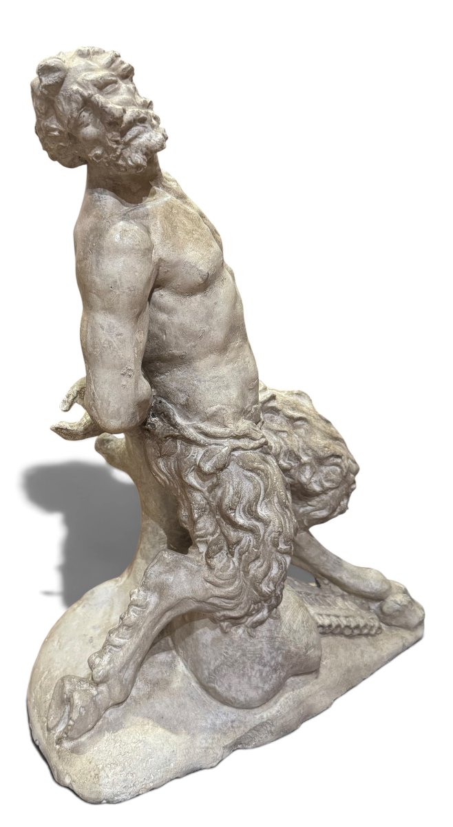 Statue en plâtre d'un Faune ou d'un Satyre – Usine "Civica Casa di Lavoro" à Padoue, Prof. Broc-photo-4