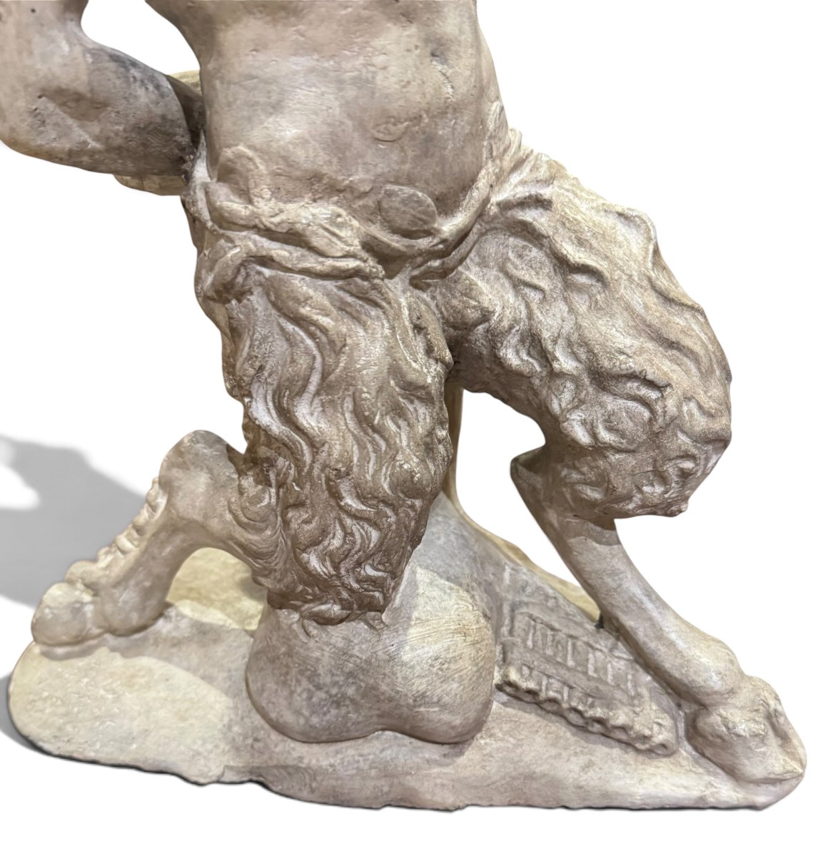 Statue en plâtre d'un Faune ou d'un Satyre – Usine "Civica Casa di Lavoro" à Padoue, Prof. Broc-photo-1