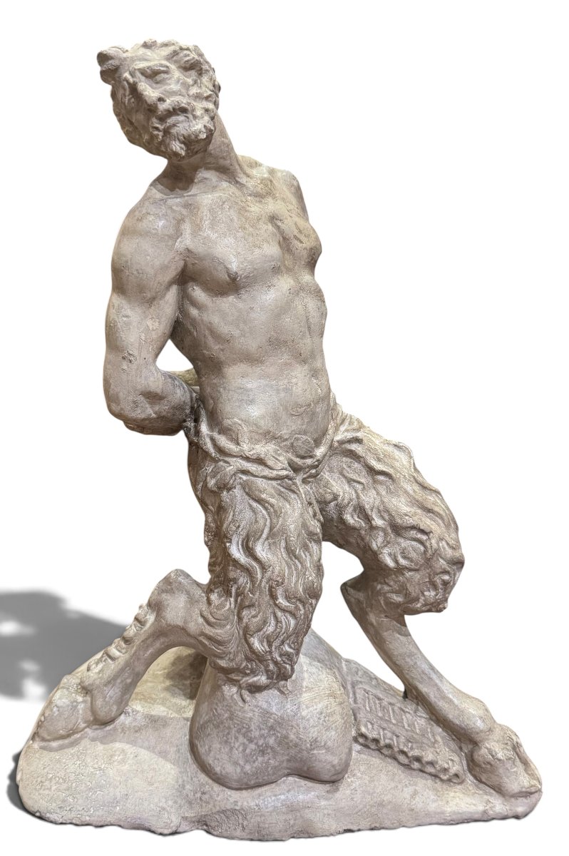 Statue en plâtre d'un Faune ou d'un Satyre – Usine "Civica Casa di Lavoro" à Padoue, Prof. Broc