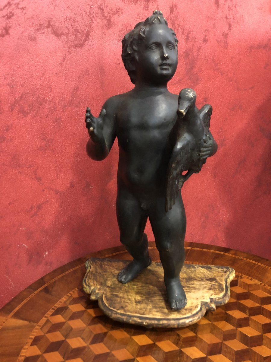 Pair Of Children In Bronze-photo-6