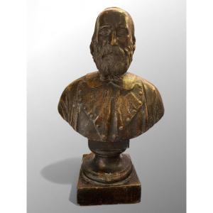 Giuseppe Garibaldi - Terracotta Bust End Of The 19th Century.
