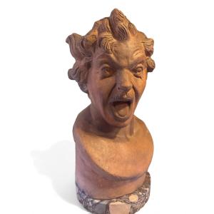 “damned Soul” Terracotta Bust - Follower Of Gian Lorenzo Bernini