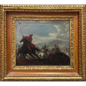 Battle, Jacques Courtois, Oil Painting On Canvas