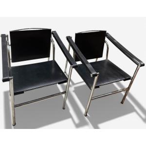 Pair Of Le Corbusier Lc1 Basculant Chairs – Vintage Modernist Design