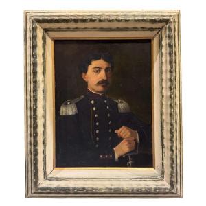 Portrait d'un officier – École lombarde du XIXe siècle – peinture
