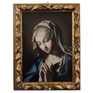 Vierge en prière, atelier/cercle de Sassoferrato – Peinture sur toile