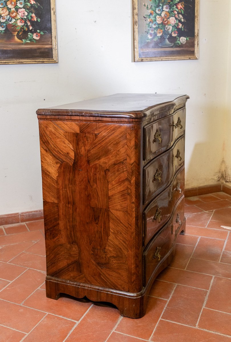 Antique Walnut And Rosewood Veneered Commode, Liguria, Genoa, 18th Century-photo-2