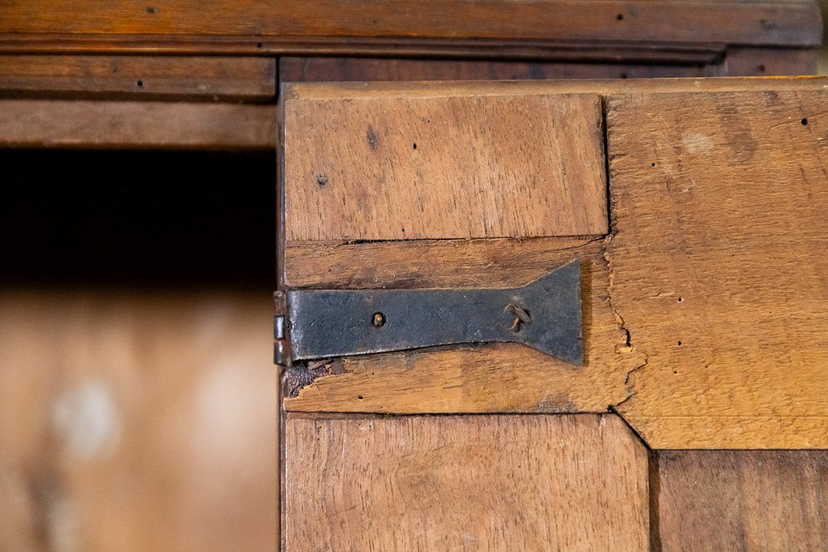 Important Walnut Wardrobe, Tuscan-emilian Apennines, 18th Century-photo-2