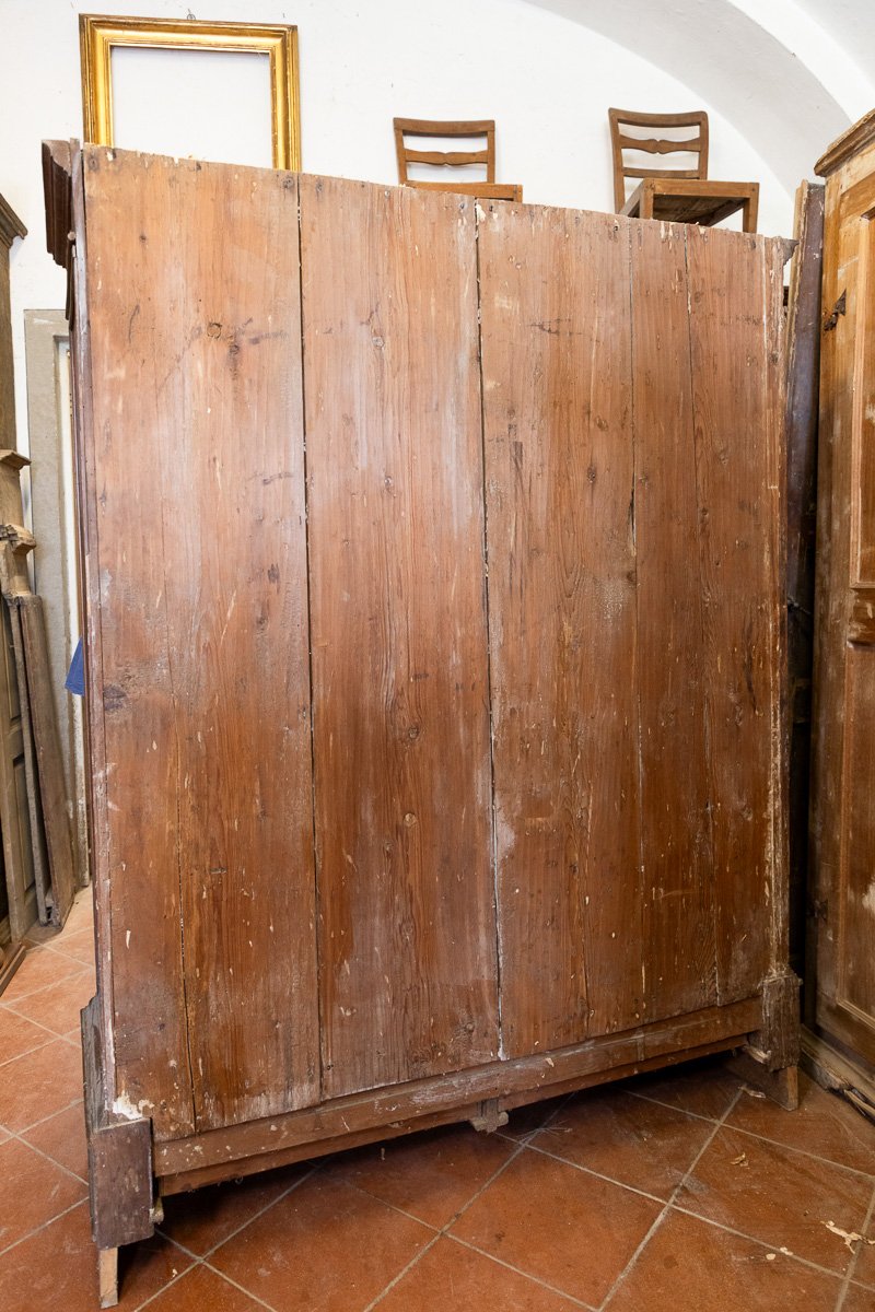 Important Walnut Wardrobe, Tuscan-emilian Apennines, 18th Century-photo-4