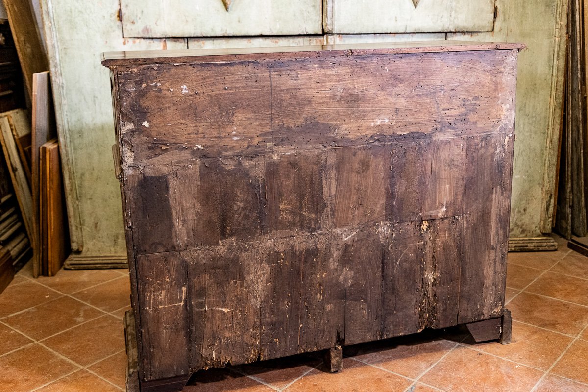 Walnut Sideboard With Two Doors And Two Drawers, Emilia-romagna, Italy, Early 19th Century-photo-5