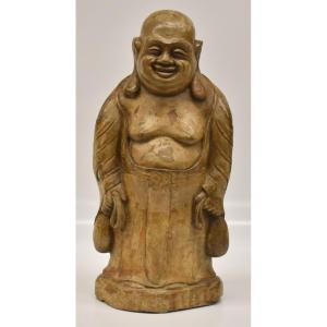 Chinese Lacquered Wood Buddha