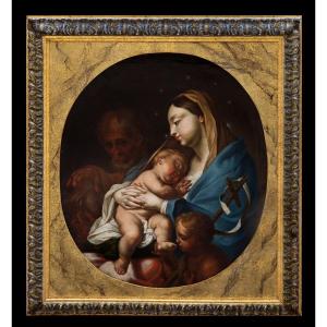 Francesco Trevisani (1656-1746) “holy Family With Saint John The Baptist”