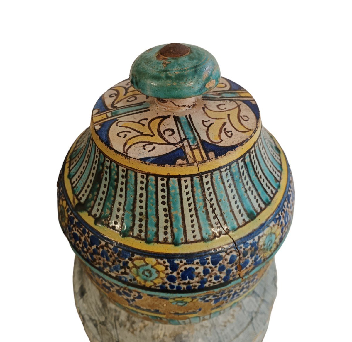 Vase En Céramique émaillée. Moyen-orient, Début Du XIXe Siècle-photo-3
