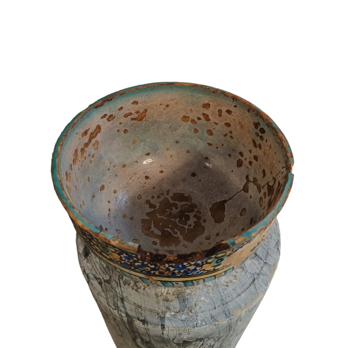 Vase En Céramique émaillée. Moyen-orient, Début Du XIXe Siècle-photo-2