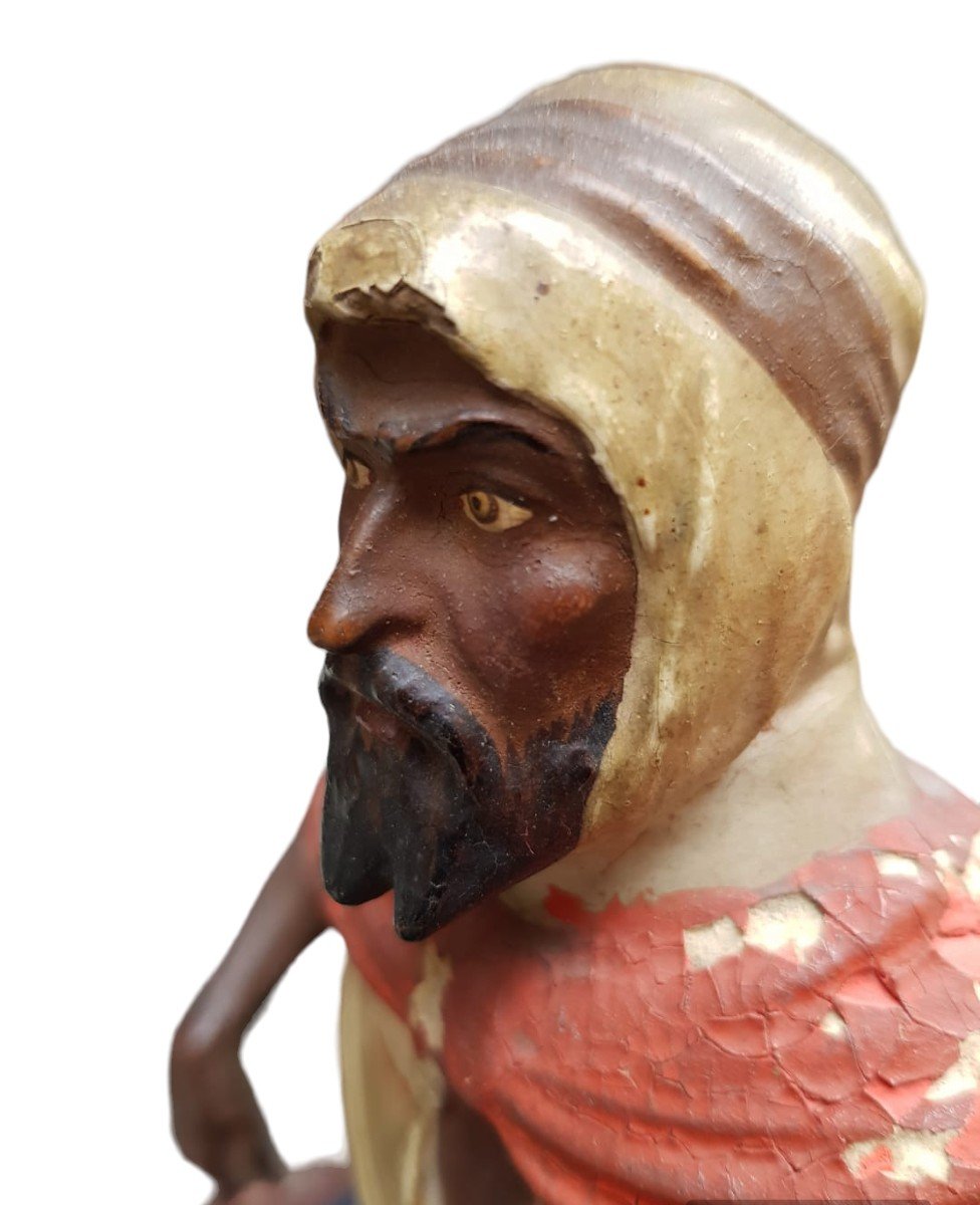 Orientalist Sculpture Depicting An Arab Knight.late XIXth Century.-photo-4