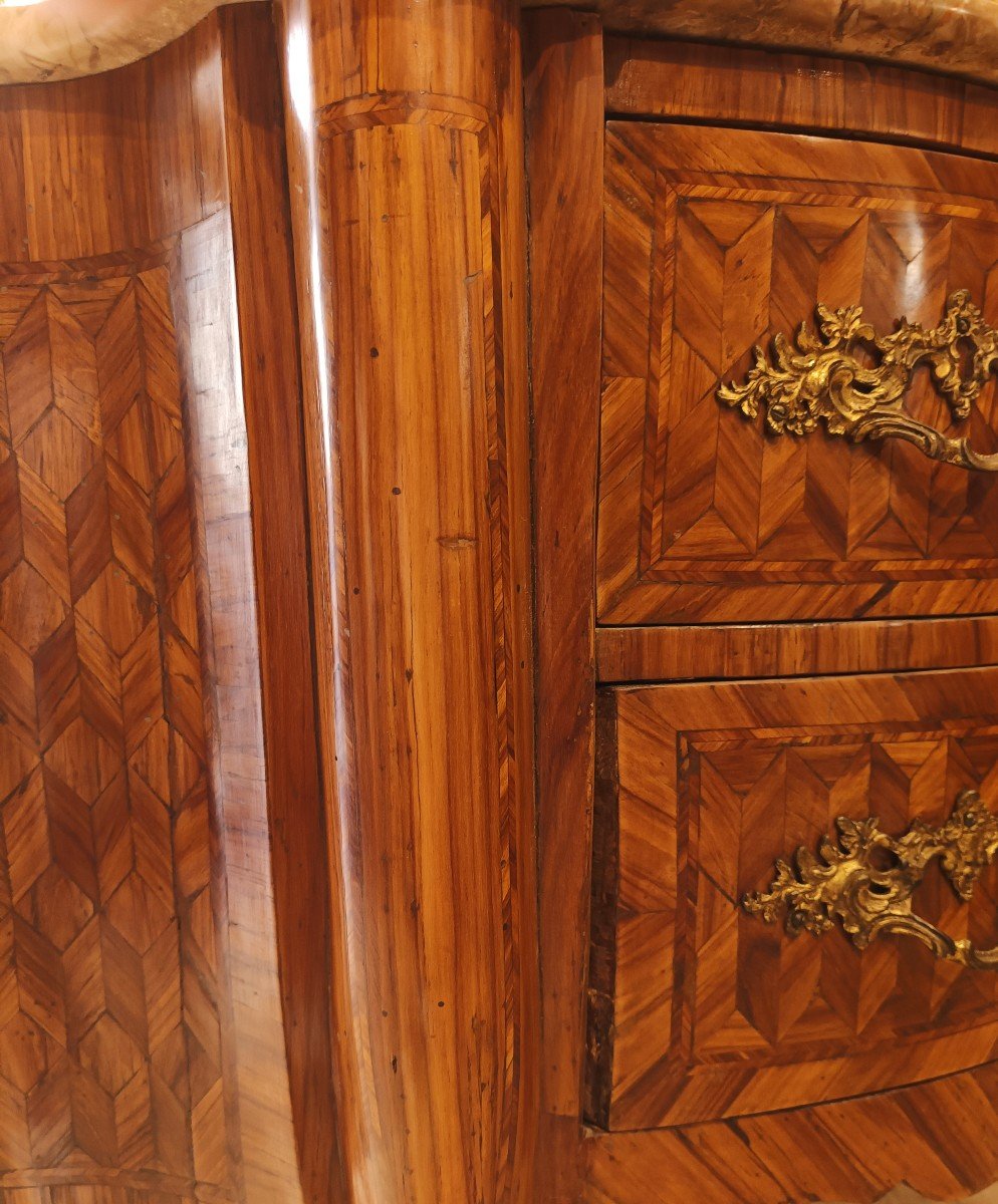 Chest Of Drawers Veneered In Bois De Rose.rome,louis XV Period.-photo-3