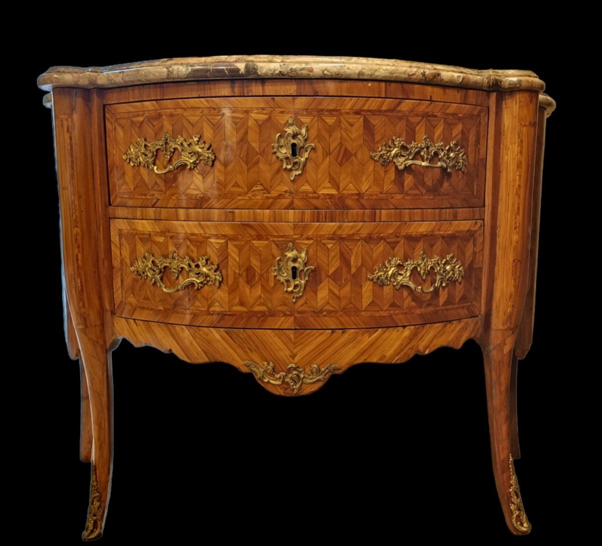Chest Of Drawers Veneered In Bois De Rose.rome,louis XV Period.