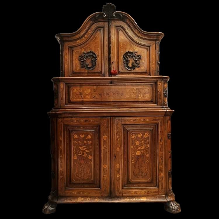Trumeau Inlaid In Various Woods.holland,louis XV Period.