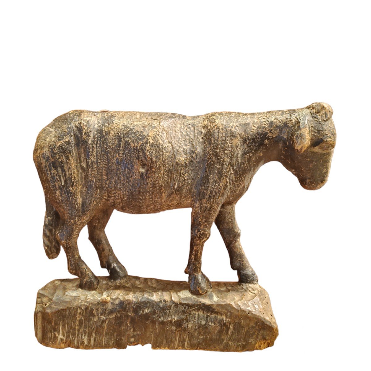 Wooden Sculpture Depicting A Sheep. Italy ,17th Century-photo-2