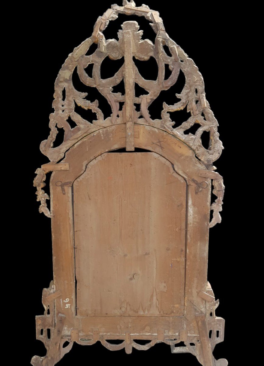 Mecca Silver Carved Wooden Mirror .piedmont,18th Century.-photo-1