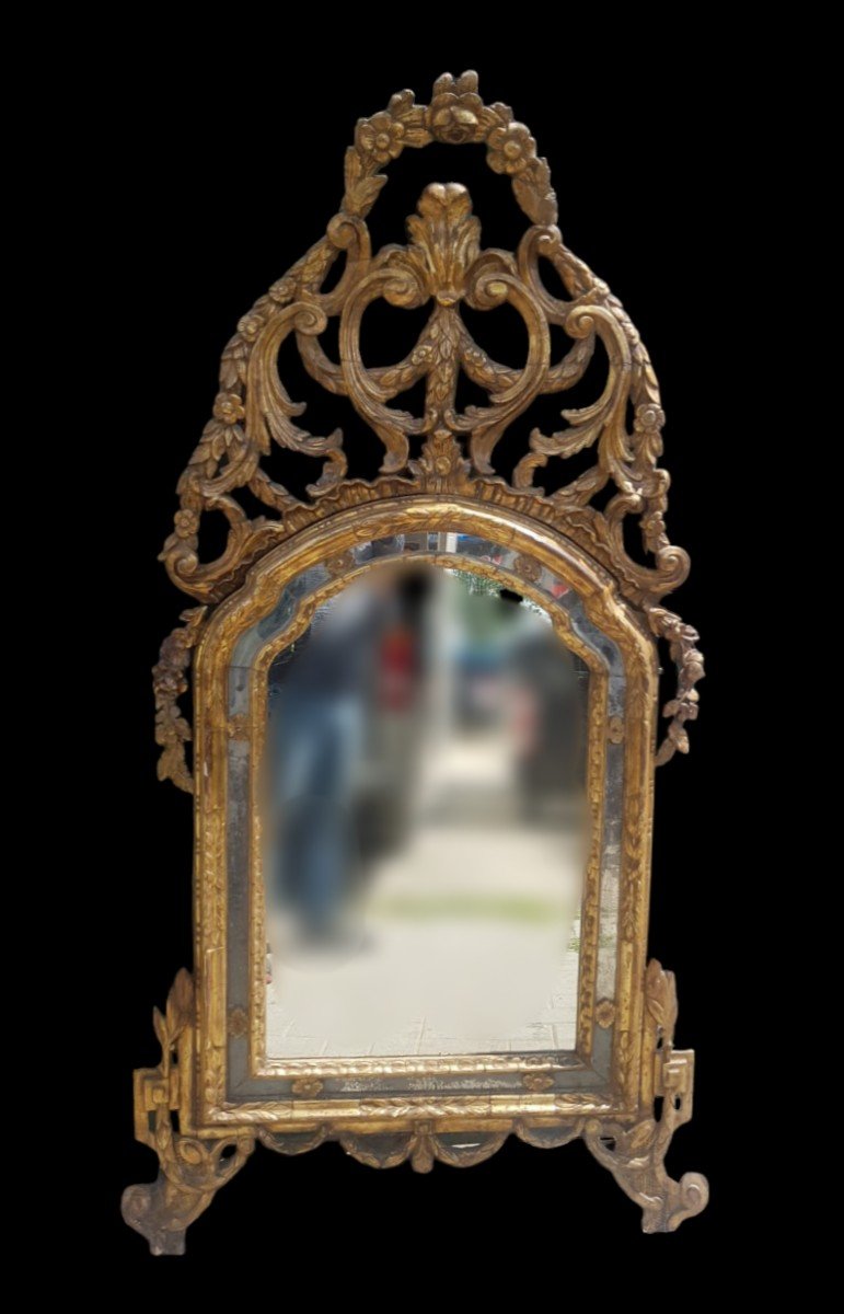 Mecca Silver Carved Wooden Mirror .piedmont,18th Century.