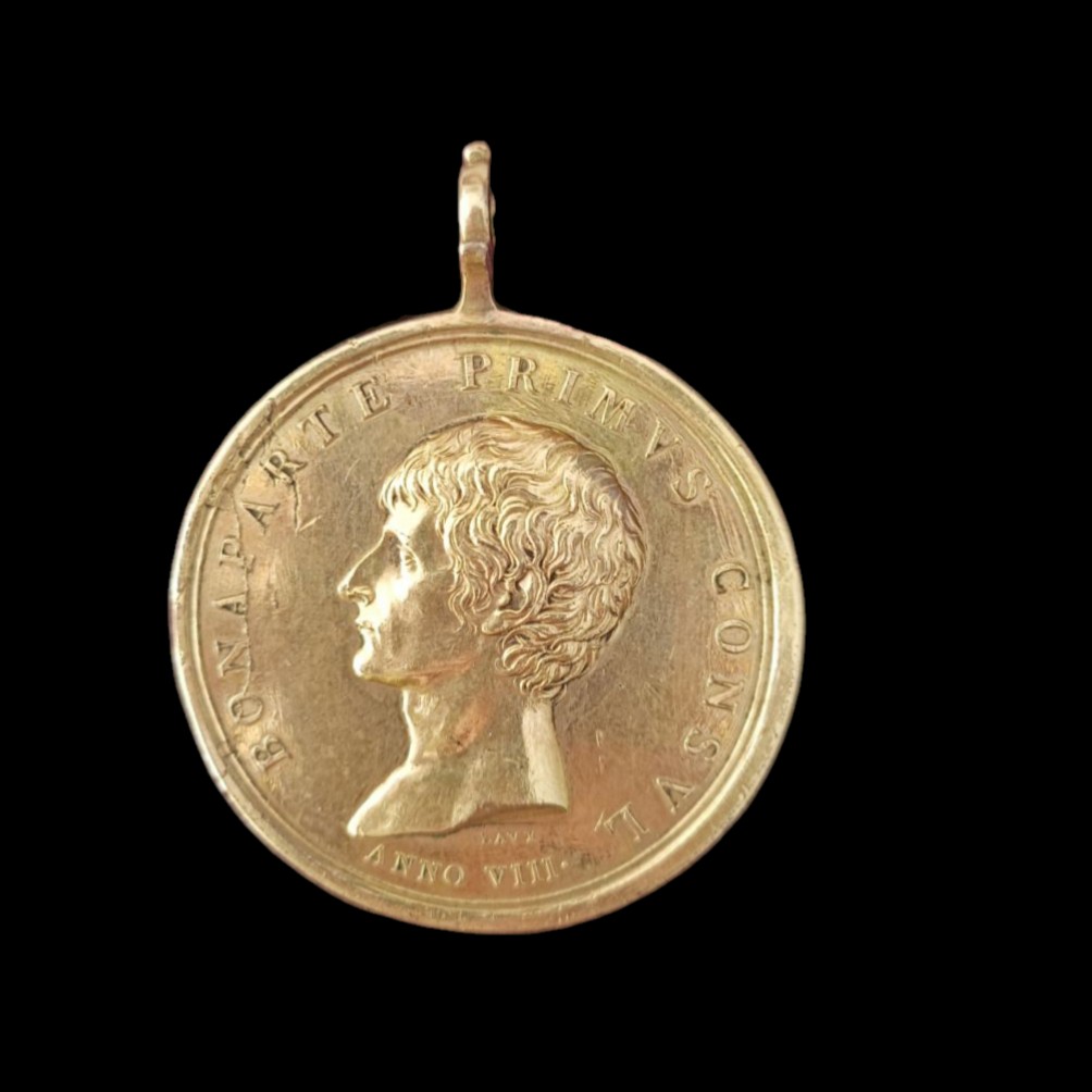 Médaille Napoléonienne En Bronze Doré. 1800.