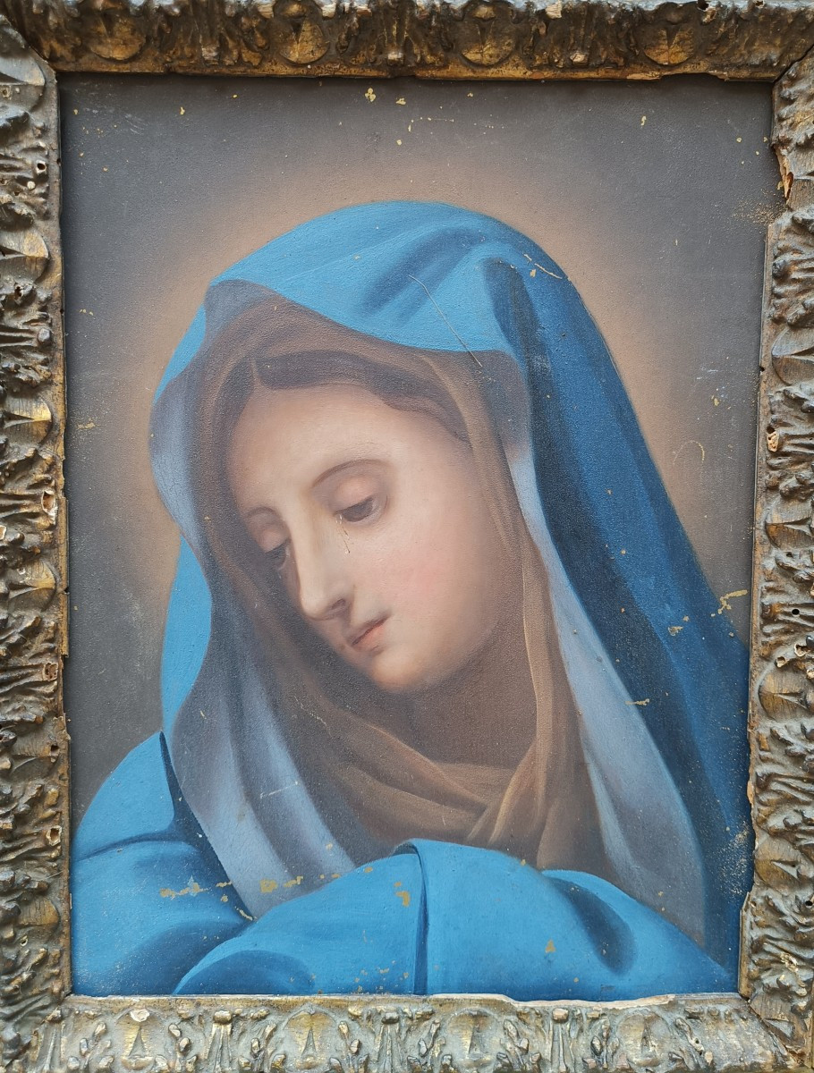 Peinture Sur Laiton. Italie, XVIIIe Siècle.-photo-2