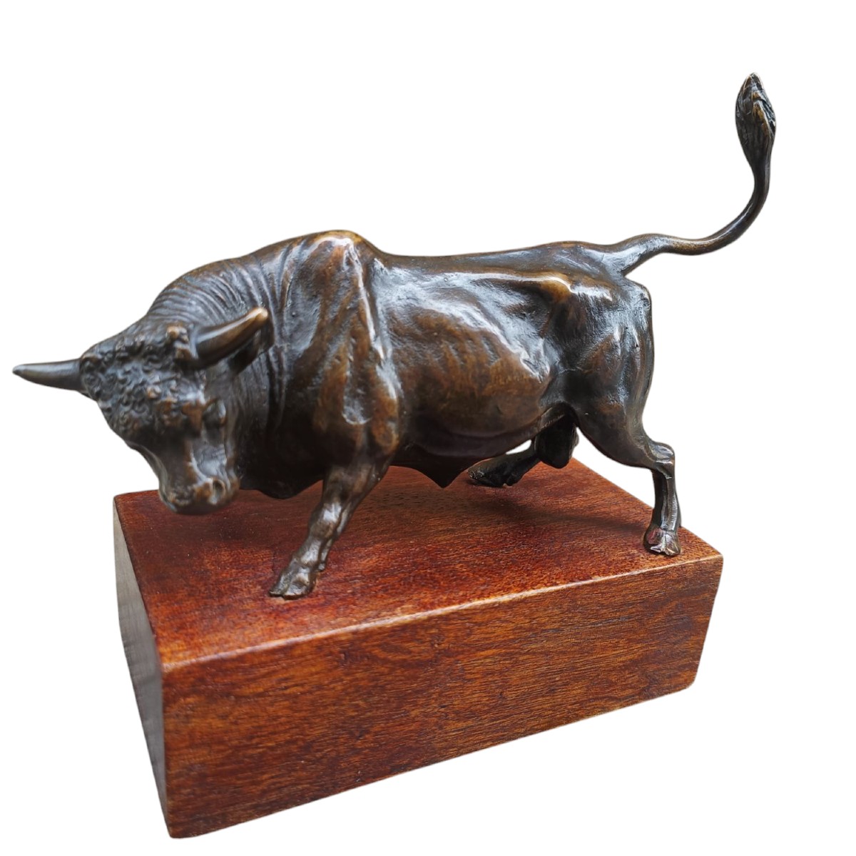 Bronze Sculpture Depicting A Bull. Italy,19th Century.-photo-1