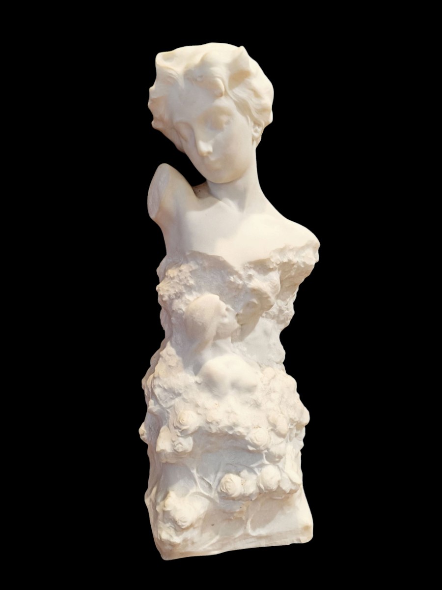 White Marble Sculpture.1900 Circa.
