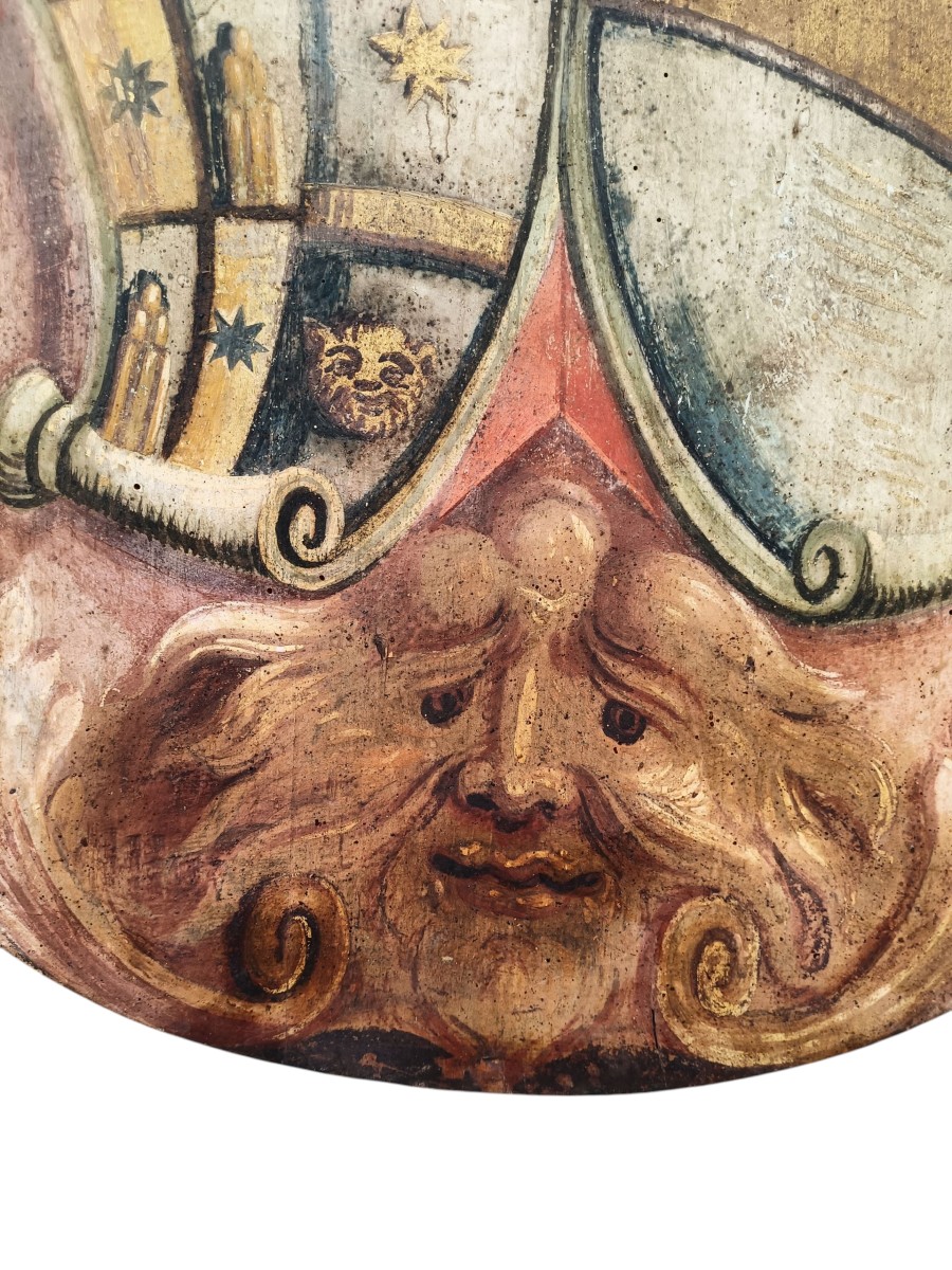 Blason en bois peint. Toscane, XVIIIe siècle.-photo-2