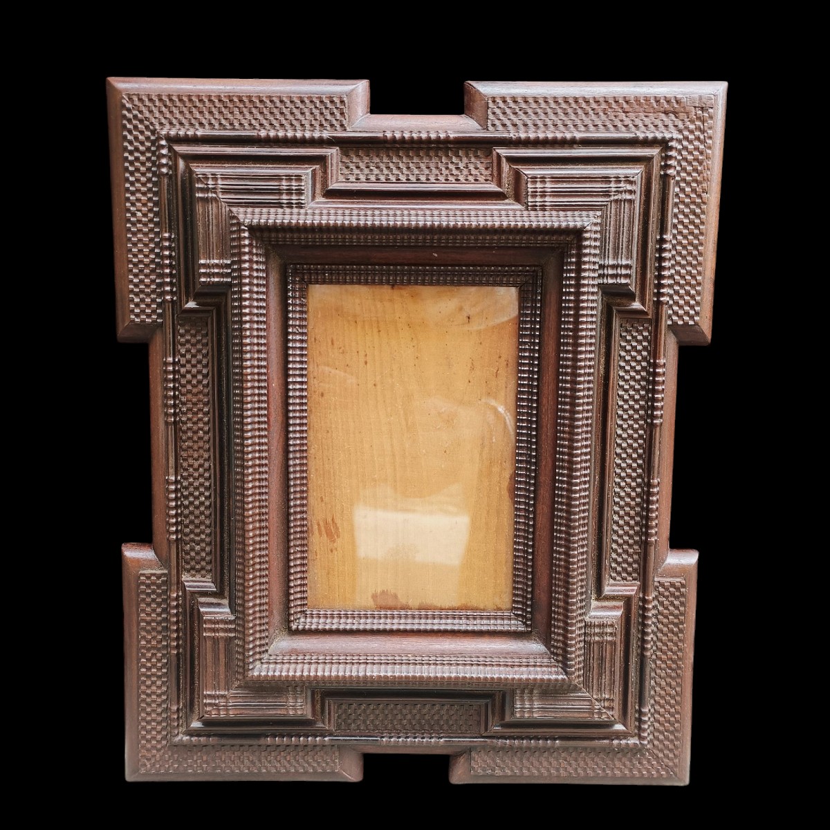 Guilloche Wooden Frame.italy,early 20th Century.