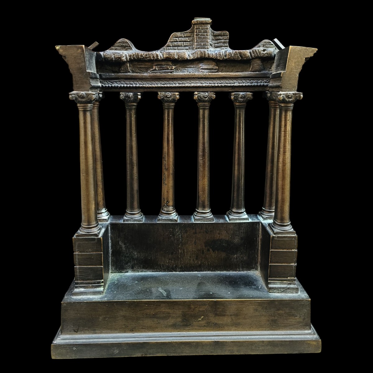 Bronze Grand Tour Model Of Temple.italy,19th Century.-photo-4