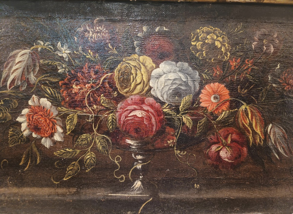 Oil On Canvas Depicting Still Life.laura Bernasconi(rome 1622-rome 1675)-photo-2