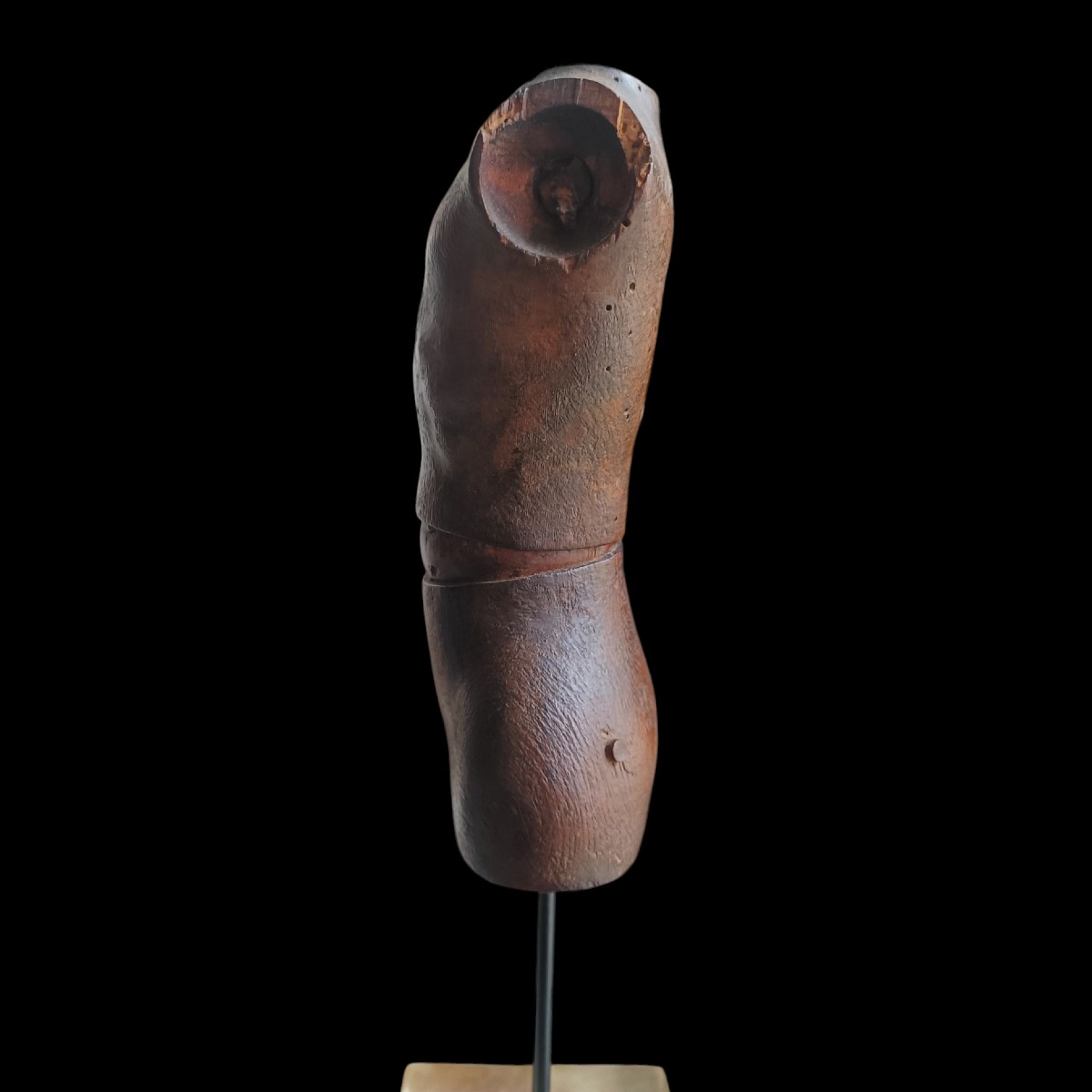 Bust Of Wooden Artist Mannequin.19th Century.-photo-3